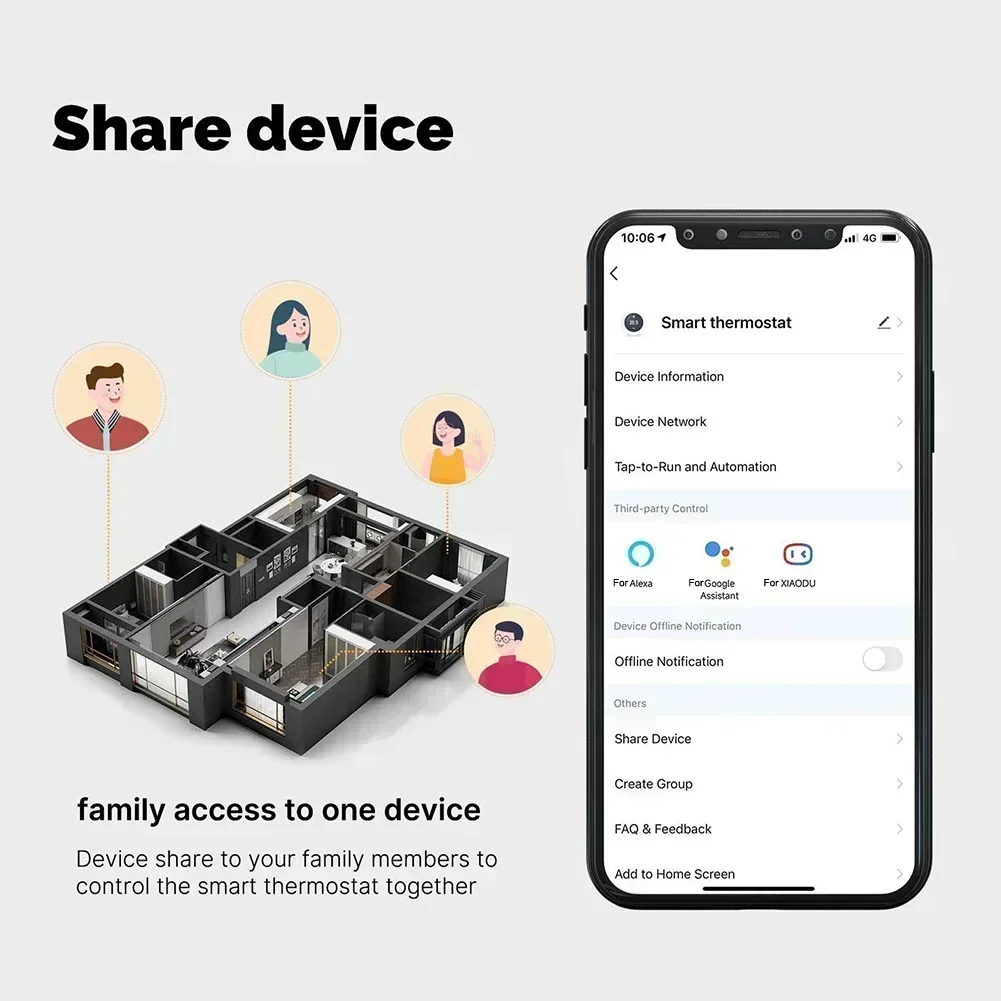 

Совместим с умным Wi-Fi-термостатом Tuyas LED, водяными, электрическими и газовыми котлами и регулятором температуры в помещении с подогревом пола.