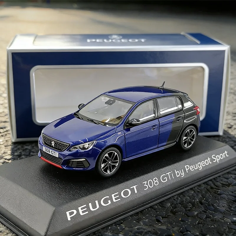 

Масштабная модель спортивного автомобиля Peugeot 308 GTI 1:43, литая под давлением, из металла, высокодетализированная, миниатюрная, для детей, подарок на день рождения