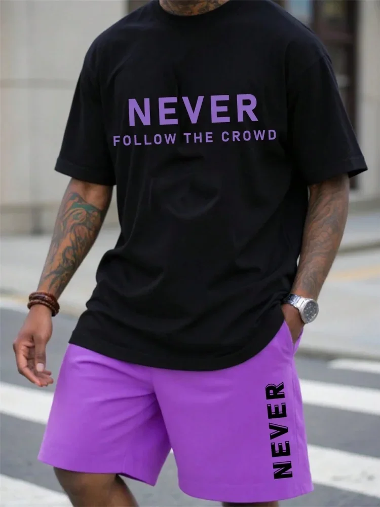 

Летняя новинка: комплект с 3D-принтом, уличный стиль, повседневная мужская одежда, минималистичный комфортный комплект, дышащий мужской комплект из двух предметов