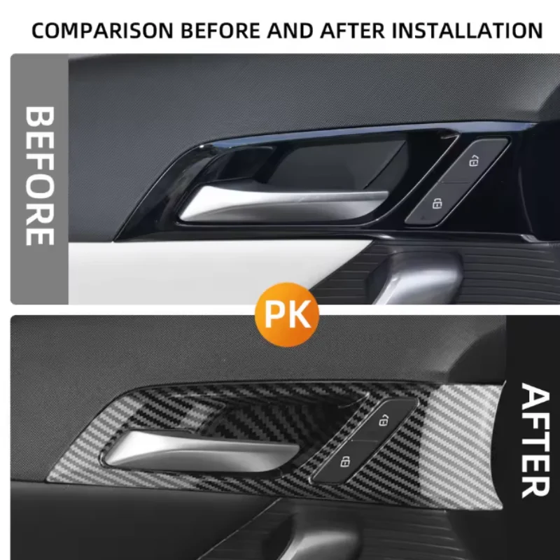 

LHD RHD Car Inner Door Handle Cover Door Bowl Frame Trim Protector Cover For MG 4 MG4 EV Mulan 2023-2024 Accessories