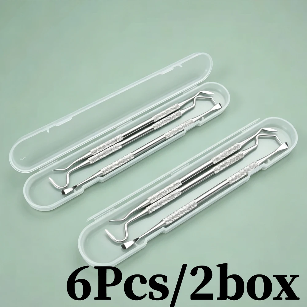 6Pcs/2box Dentist Clean Tools Dental Double Probe /sickle /hoe Tooth Cleaner Stainless Steel Dental Tool Products Oral Care Kit