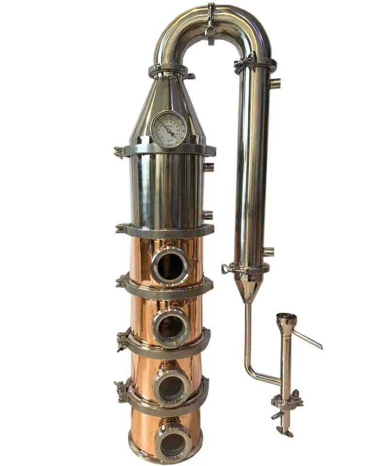 6 Inch Copper/Stainless Steel Distiller Whisky Wine Gin Vodka Brandy Column Alembic Moonshine Home Alcohol Still