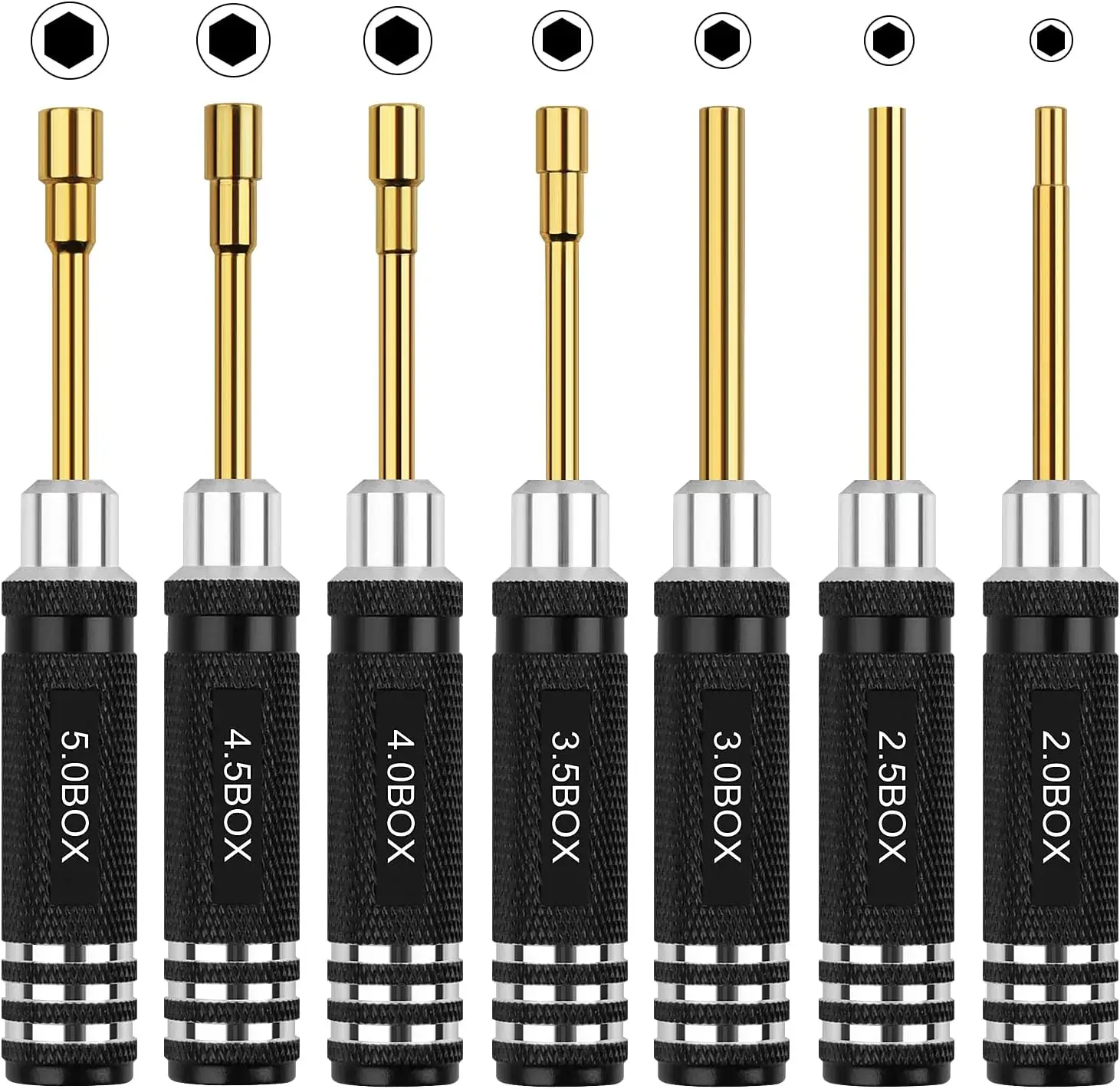 

Набор из 7 шестигранных отверток для радиоуправляемых машинок, совместим с моделями 1:18 и 1:24, высококачественные стальные инструменты