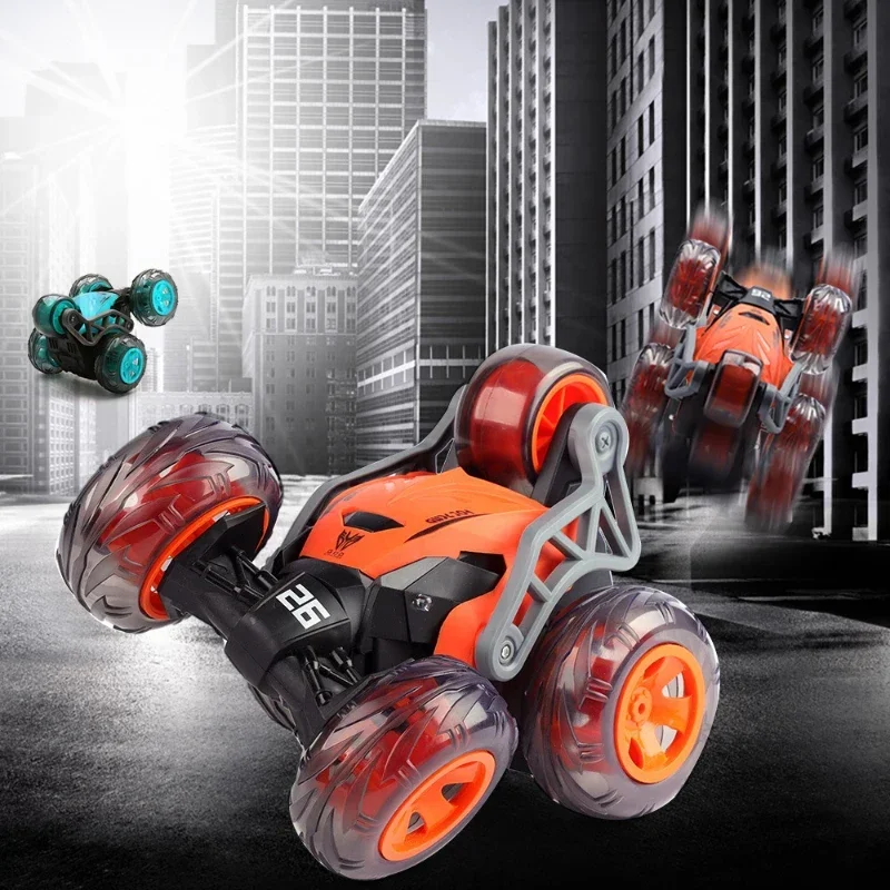 2.4G RC Car Children's Remote Control Toy 360 Rotary Stunt Cars 5 Wheels Dump Vehicle Toys for Boys Kids Birthday Gifts