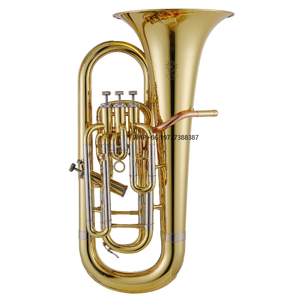 

KBR-903 Bb Euphonium Brass Instrument Golden Student Beginner Professional Performance