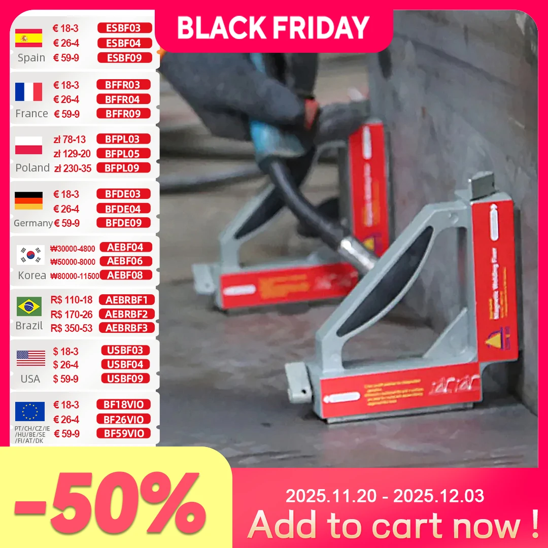 

ALLSOME Double Switch Neodymium Welding Magnets/Strong NdFeB Magnetic Clamp Magnet Holder 50Kgf HT1939