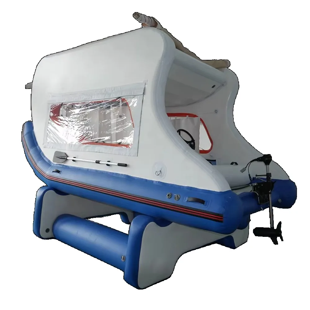 قارب قابل للنفخ جديد بحجم مخصص من SHUNYUAN مع محرك كهربائي بسعة 100-500 كجم للركاب لليخوت العائمة في الهواء الطلق #4