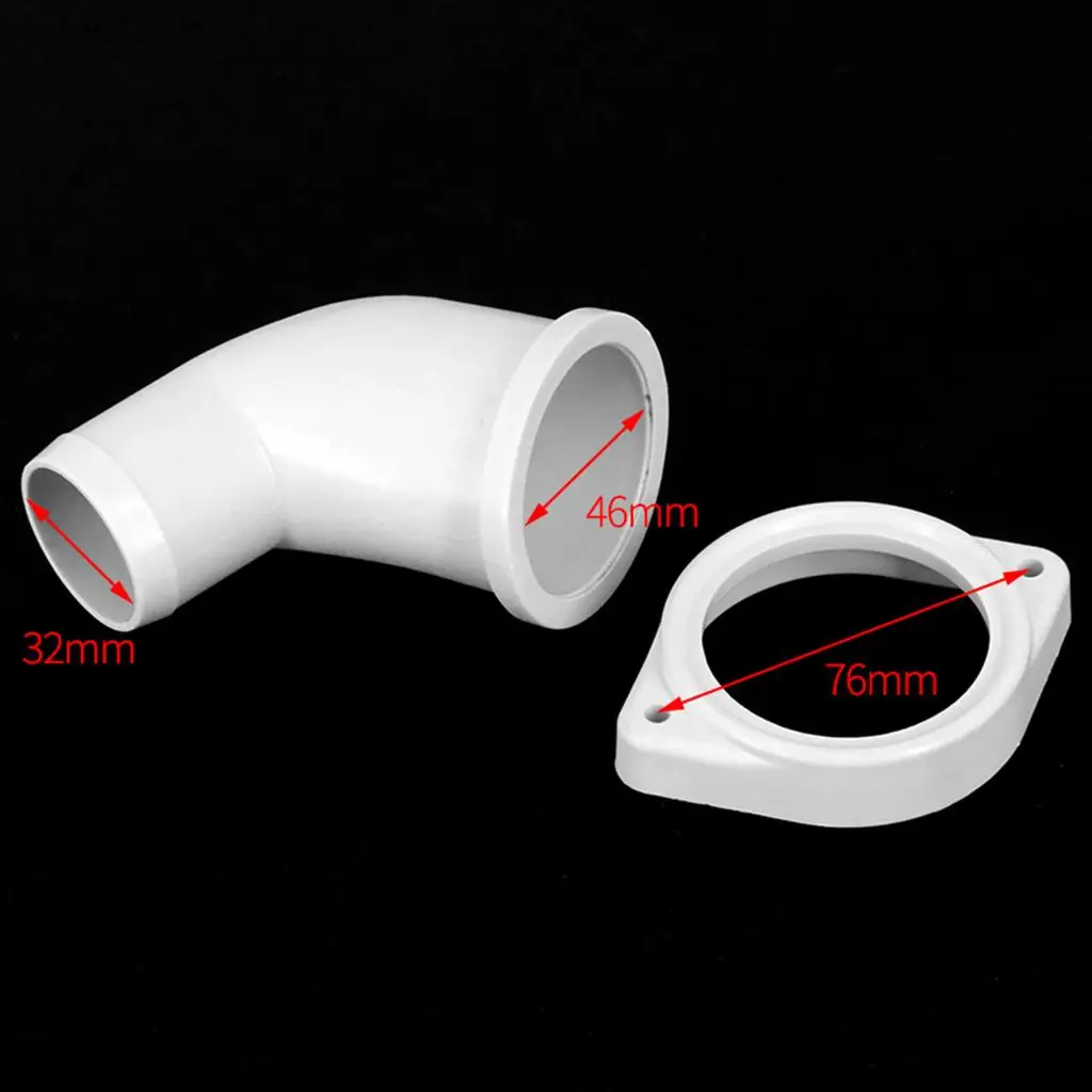 Compact Elbow Pipe 90° DIY Toilet Accessories for Marine RV