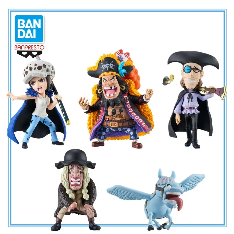 Original Anime One Piece Blackbeard Pirates Edward Teach Law Doc Q Van Auger PVC WCF Action Figures Toys for Children Collector