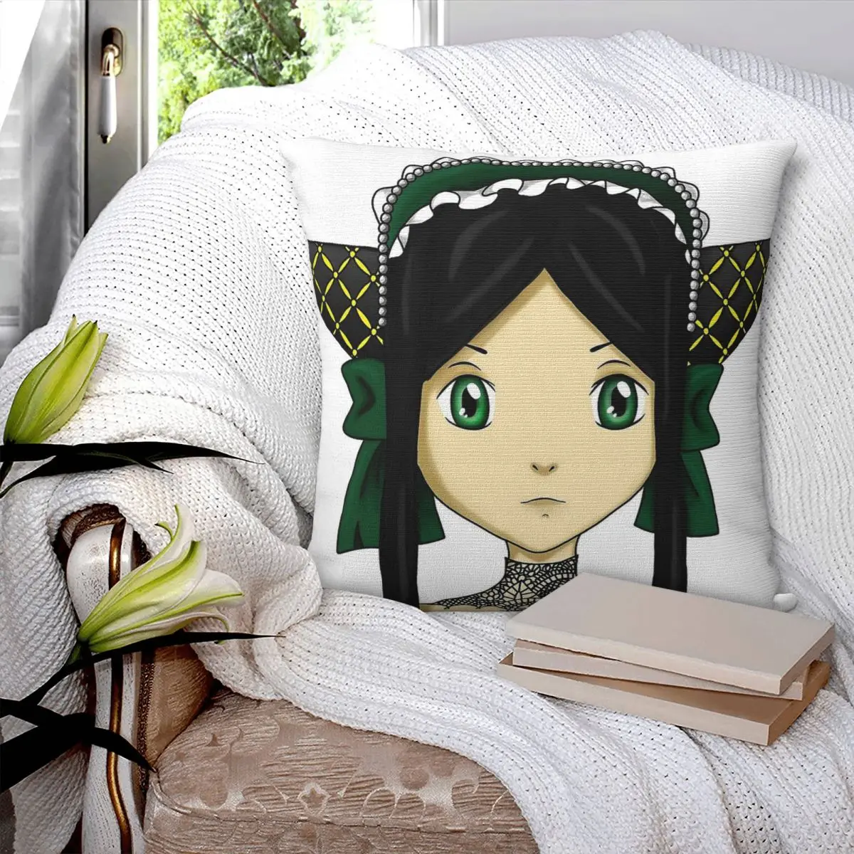 Black Butler Sieglinde Sullivan Square Pillowcase Polyester Linen Velvet Creative Zip Decor Throw Pillow Case Room Cushion 45x45 - view 3