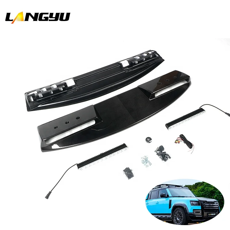 

Car Parts Dry Carbon Fiber Roof Lights For Land Rover Defender 110
