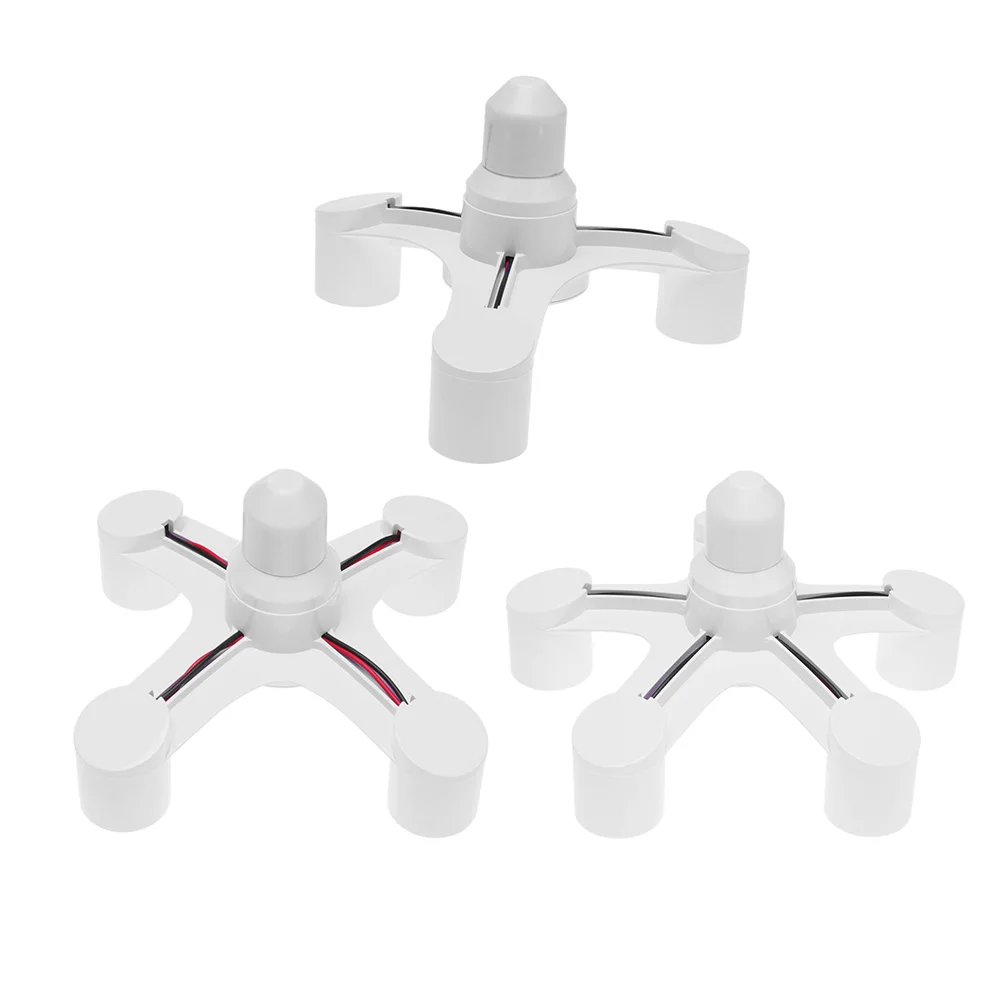 E27 LED Light Socket Holder Adapter Converter 3 in 1/4 in 1/5 in 1 E27 to E27 Base Socket Splitter Lighting Accessories