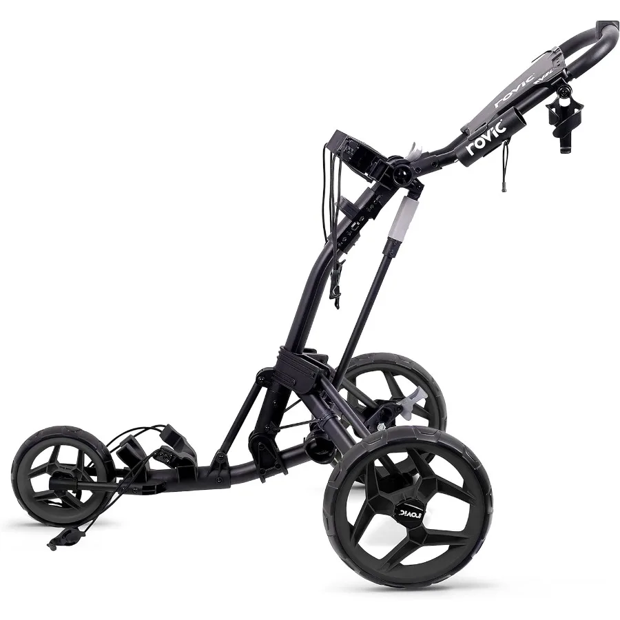 عربة دفع جولف RV2L ذات 3 عجلات قابلة للطي لسهولة النقل والتخزين على الدورة بتصميم مدمج بسعة كبيرة