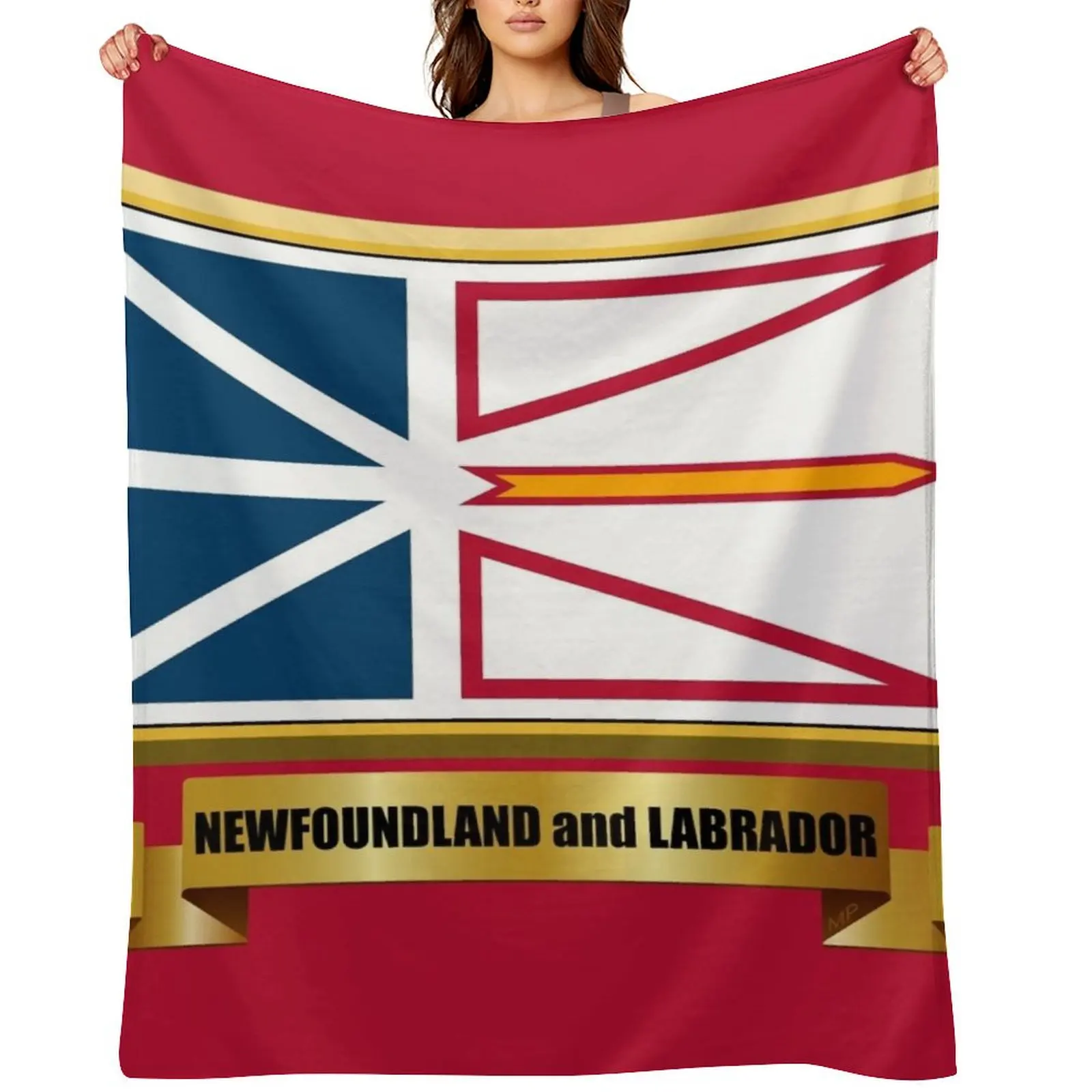 

NEWFOUNDLAND and LABRADOR Flag Gifts, Masks, Stickers & Products (GF) Throw Blanket for sofa warm for winter Flannels Blankets