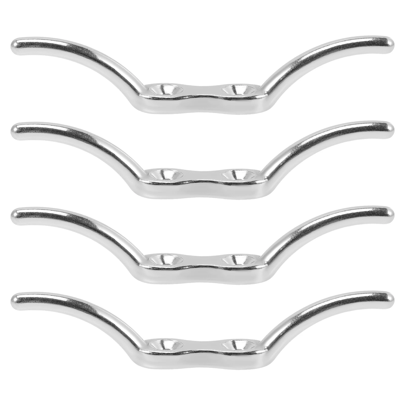 

4pcs Rope Cleat Stainless Steel Boats Yachts Flagpoles Awnings Tarps Trailers Deck Accessories Durable Corrosion