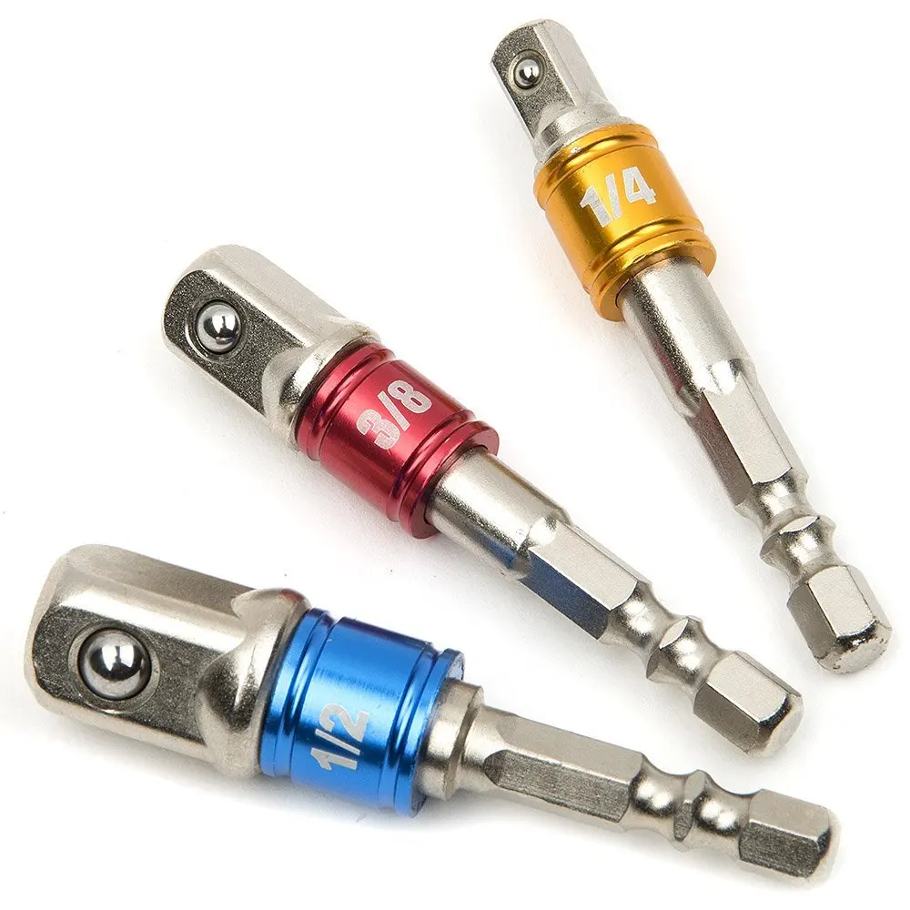 

3pcs Screwdriver Hex Shank Quick Release Screw Driver Bit Holder Extension Socket Adapter Power Tool Electric Drill Accessories