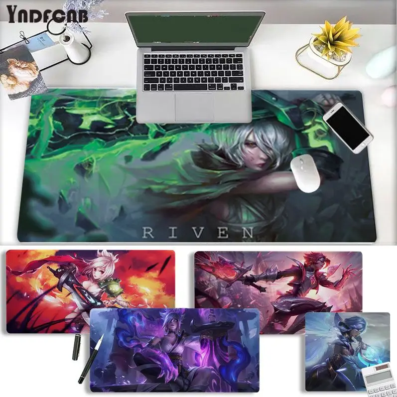 LOL Exile Riven Mousepad New Rubber Mouse Durable Desktop Mousepad Size for Game Keyboard Pad for Gamer