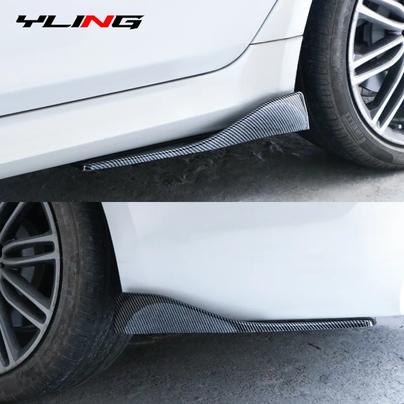 48CM Side Skirt For Car BMW E90 E46 F20 F30 E39 G20 Accessories Universal Extension Protector Rear Bumper Spoiler Diffuser Split