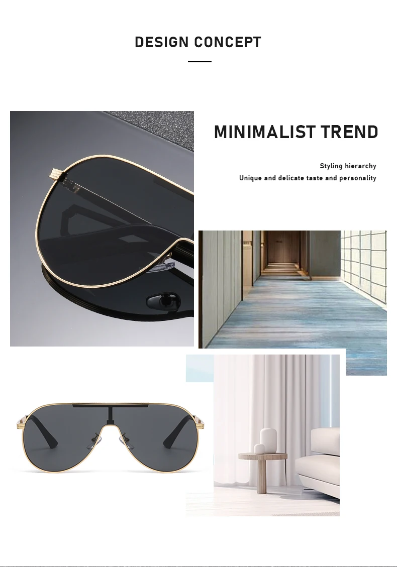 Vollformat-Pilotensonnenbrille im neuen Stil mit großen Rahmen, modische, trendige Metallsonnenbrille, personalisierte Sonnenbrille 2524 – Detail 4