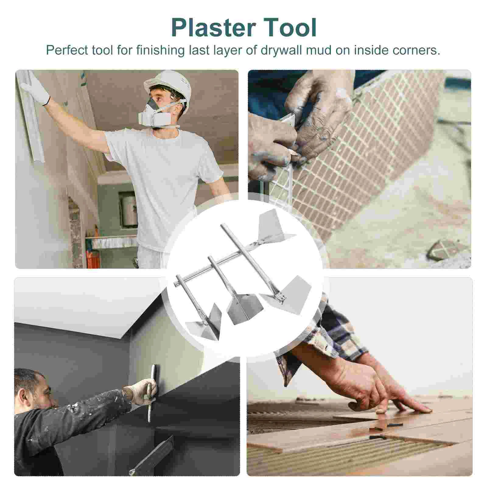 4 Pcs Angle Puller Rounded Corner Drywall Trowel Concrete Tools Shaping Plaster Matte Small