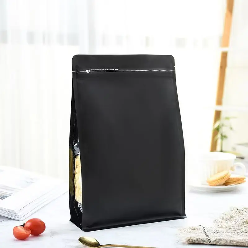 High-end Black Chinese Tea Bag Jin Jun Mei Thick Aluminum Foil Bag Jasmine Tie Guanyin Customize Word 250g Self Stand Zipper Bag