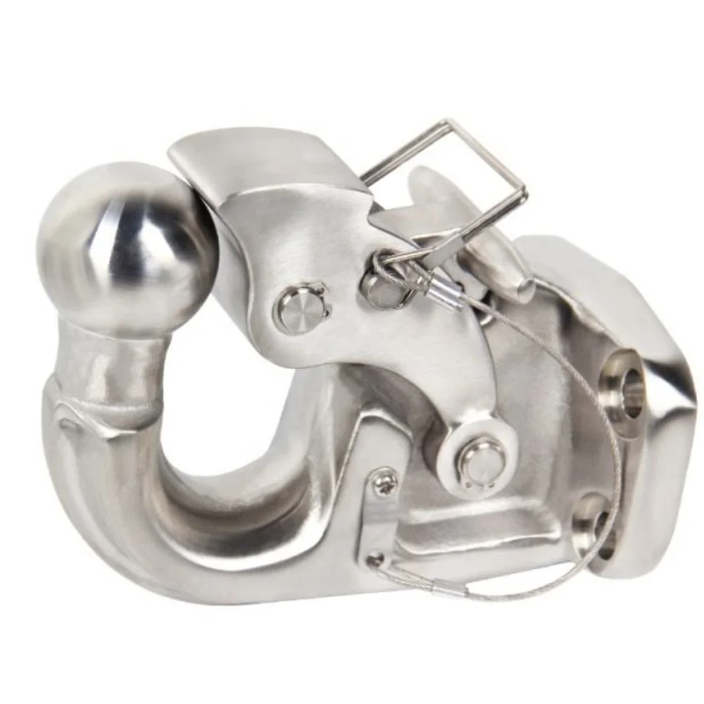 Hot-selling Color Stainless Steel 4-Hole Tow Hook, Integrated 50mm Towing Ball Hook, Truck Trailer Receiver Lock Ball Arm