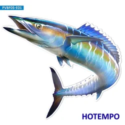 20cm 7.87inch Big Size Sea Fish Tuna Snapper Perch Waterproof Stickers for Fisherman Laptop Luggage Boat Motorcycle Car Sticker