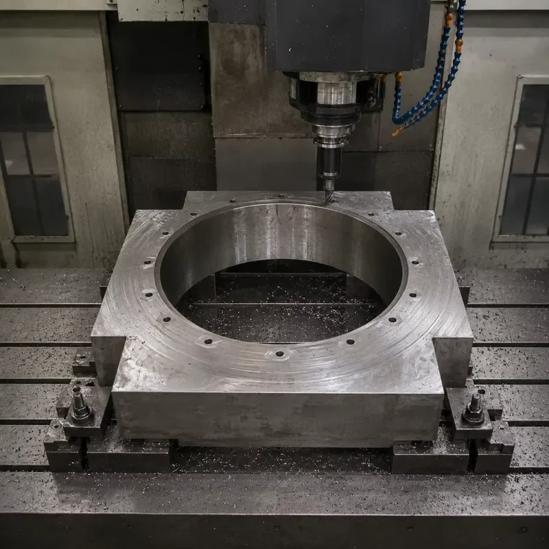 OEM Custom 45 Bearing Housing Machining According to Drawings CNC Rough Milling Bearing Seat for Sand Making Equipment
