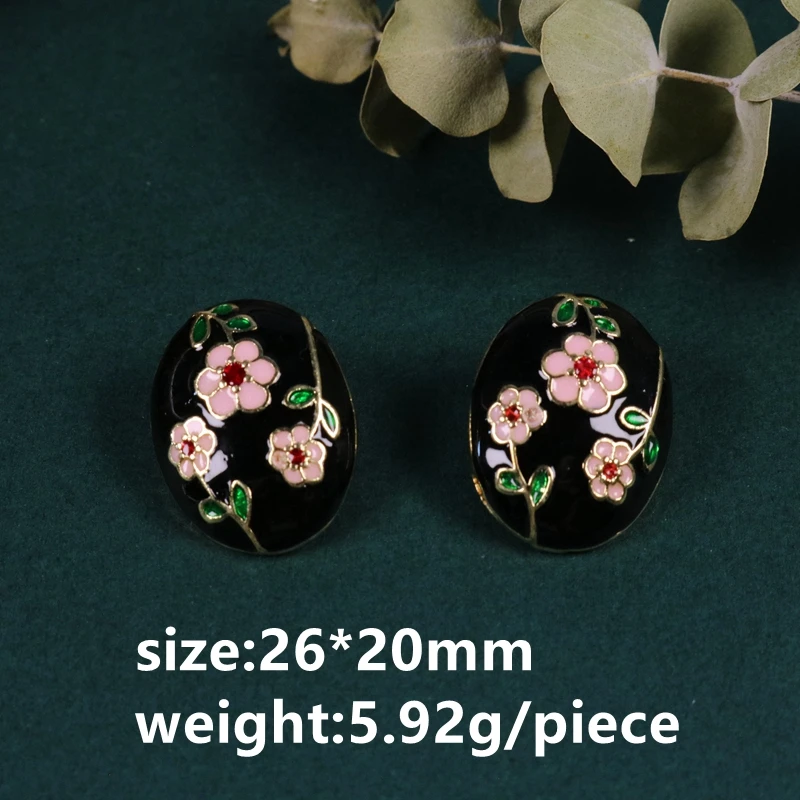 Black White Metal Wire Retro Enamel Earrings Elegant Exquisite Minimalist Office Style For Women Jewelry
