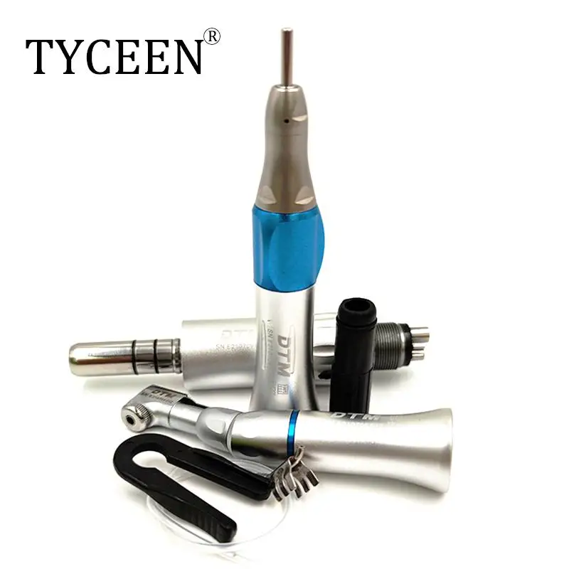 Dental Handpiece Machine Contra Angle Straight 4 Holes Air Motor Turbine Low Speed Handpiece with External Cooling System