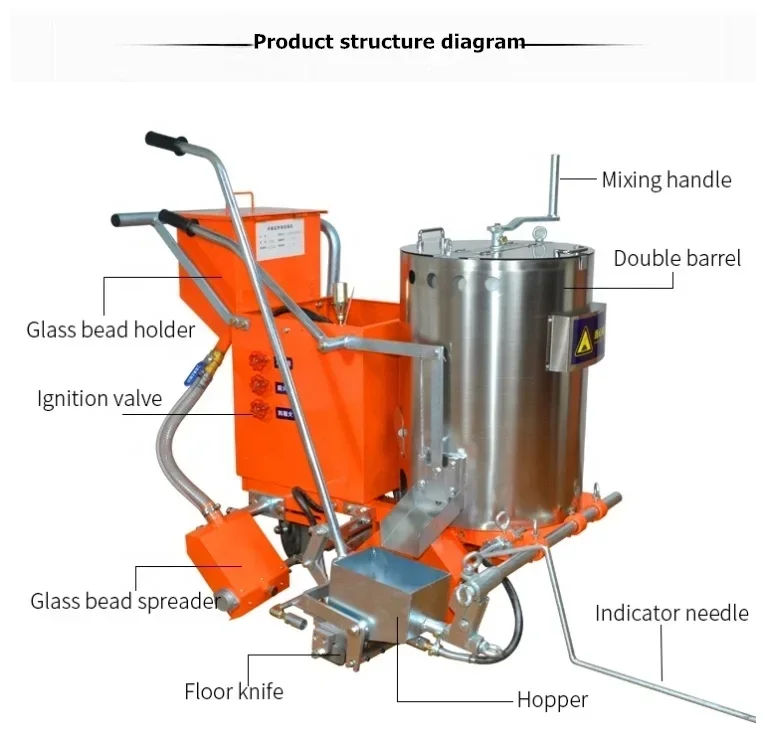 2025 newPreheater Function Thermoplastic Road Line Marking Paint Machine Price