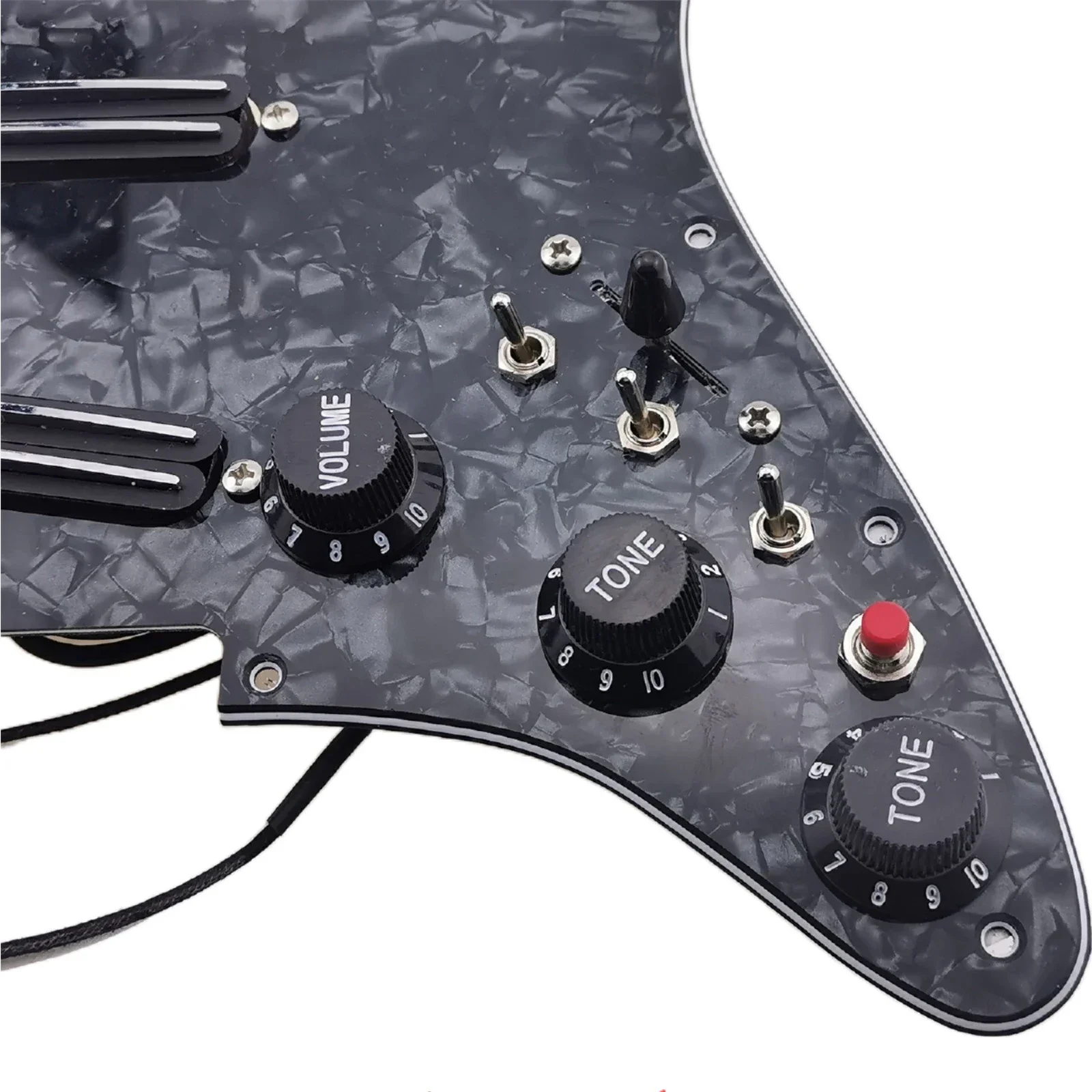 

Q-X Music Store-Guitar Pickups SSS Small Double Track Humbucker Pickups 16-Way Tone Combin type fully loaded pickguard Pickups