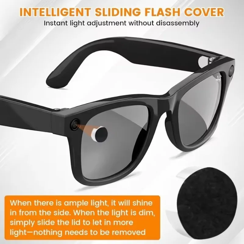 LED For Ray-Ban Meta & Gen 2 Wayfarer RW4012/RW4008/RW4006 Skyler Headliner & Oakley Meta HSTN Smart Glasses Shading Sticker