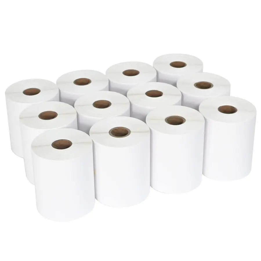 

4x 2 101mm 50mm Direct Thermal Barcode Labels, Shipping Labels, Compatible with Zebra amp Rollo Label Printer, 750 Labels of Rol