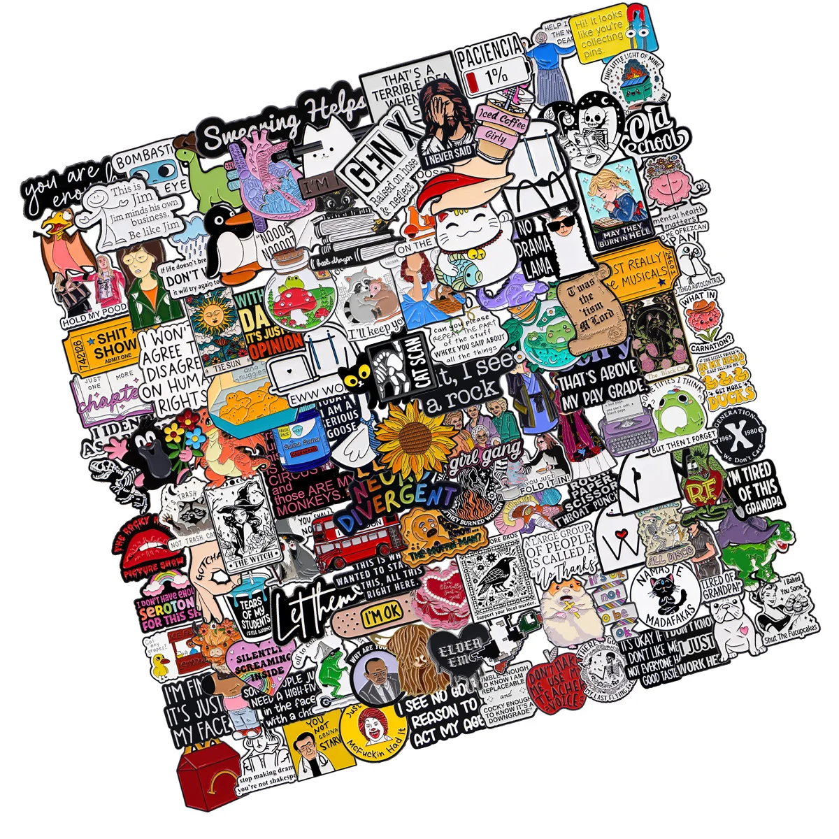 20/50/100 Mixed Enamel Pins Bulk Set Cartoon Brooch Lapel Backpack Pins for Hats Women Girls Cloths Decoration