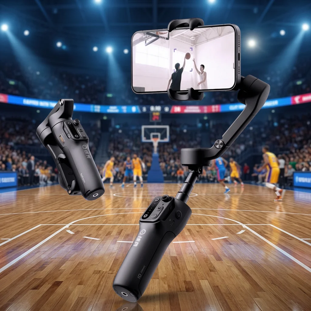 GOOD Q1 Foldable Handheld Anti-shake Auto Tracking Mobile Camera Folding Pocket Three Axis Gimbal Stabilizer Kit for Basketball
