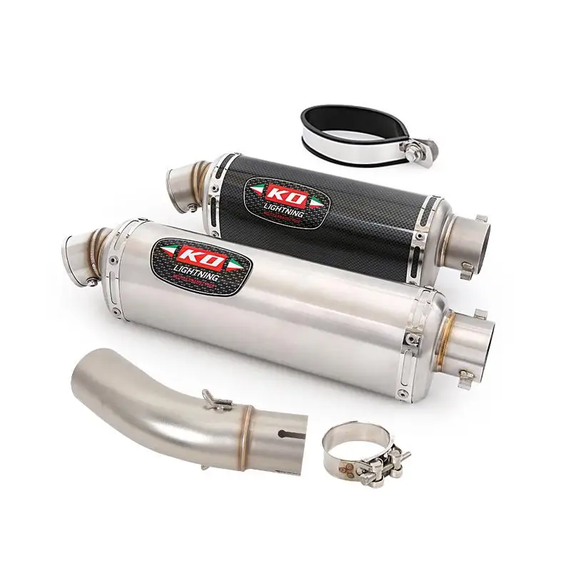 

Motorcycle Exhaust Muffler Tail Pipe Mid Connect Tube Slip On 51mm Tube With DB Killer Stainless Steel For VOGE Q250 Q 250 2023