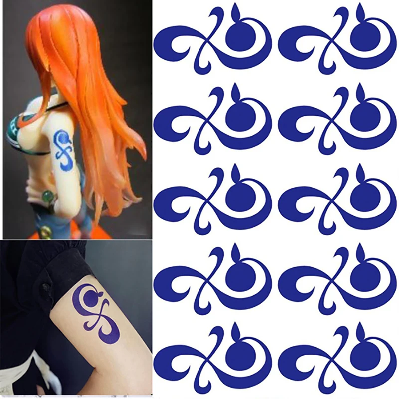 Tattoos Nami Arm Tattooing Sticker Waterproof Tattoos Halloween Cosplay Costume Accessory