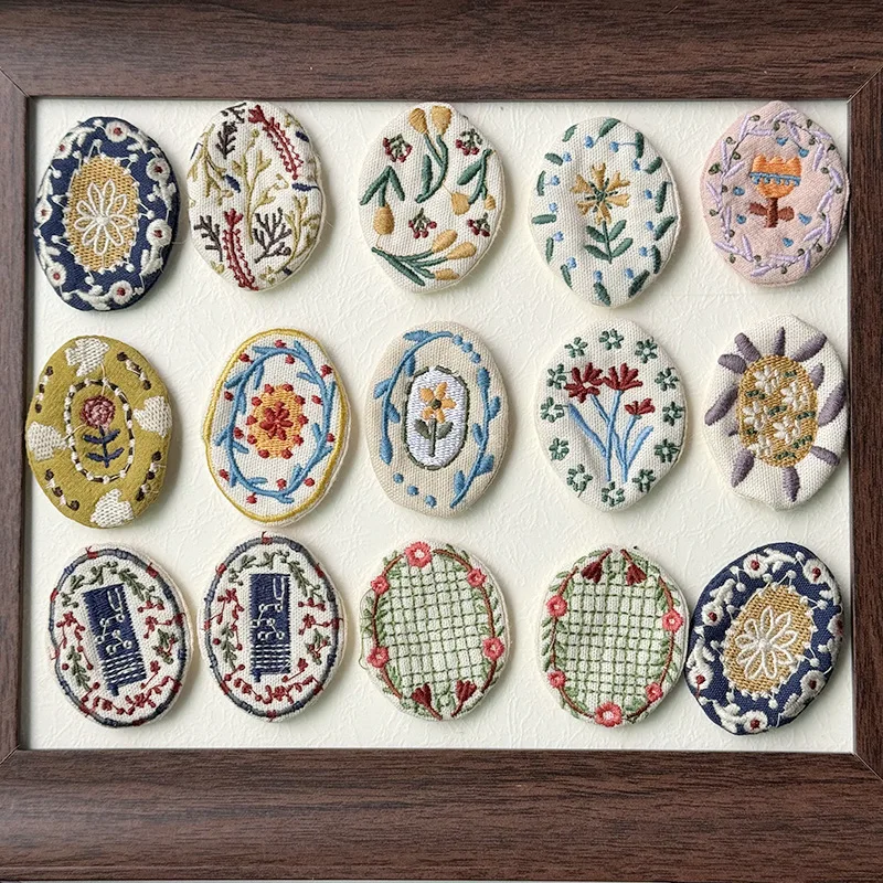 Applique Embroidery Patch Premium DIY Artistic Forest Style Fabric Brooch Accessory for Clothing Bags Eco Friendly Portable