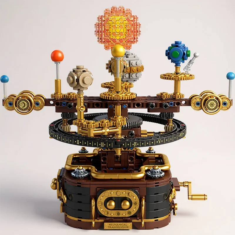 ชุดตัวต่อระบบสุริยะจักรวาลแบบกลไก - ของเล่นเพื่อการศึกษาด้านสถาปัตยกรรม STEM และของขวัญคริสต์มาสสำหรับเด็ก