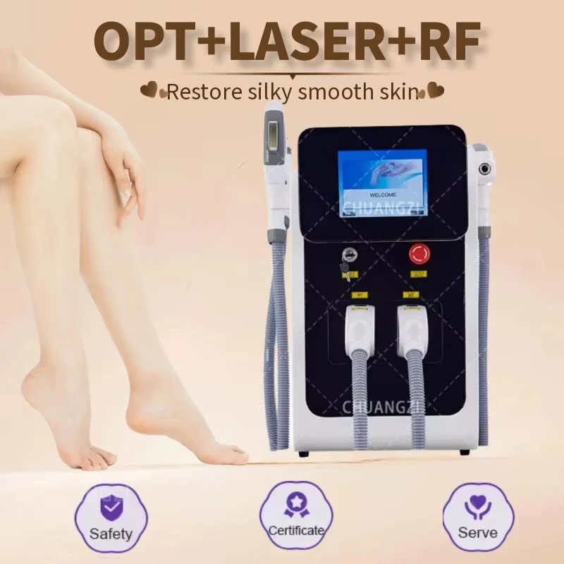 

OPT 3 in1 Tattoo Removal Laser Machine Portable Skin Rejuvenation All Skin Colors Permanent Hair Professional Equipment