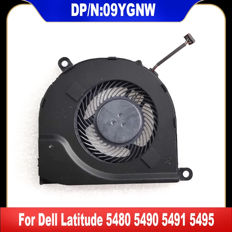 Ventilador de refrigeração portátil, ventilador refrigerador para Dell Latitude 5480, 5490, 5491, 5495, 09YGNW, 9YGNW, DC28000LCSL, radiador original, novo