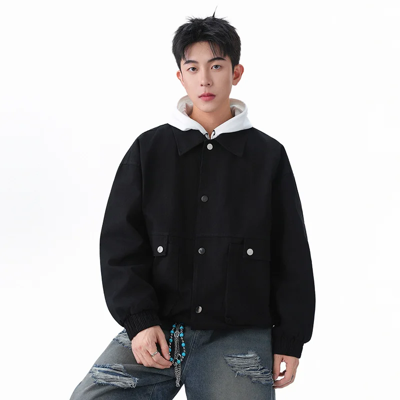 

Новая осенне-зимняя Гонконгская свободная посадка, повседневная рабочая одежда, дэт для мужчин, студенческое универсальное открытое пальто-кардиган