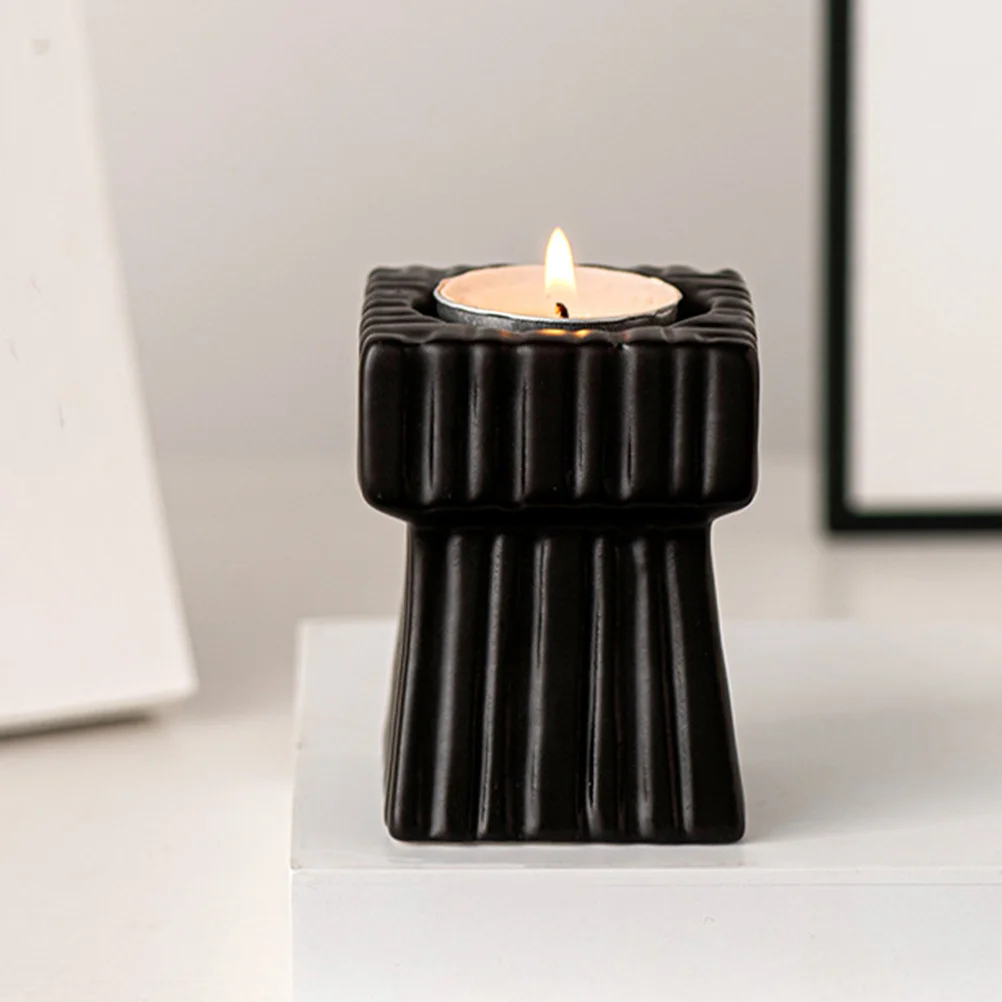 

Square Ceramic Holder Pillar Candlestick for Dining Table Party Home Decoration Holder Candlestick Holders