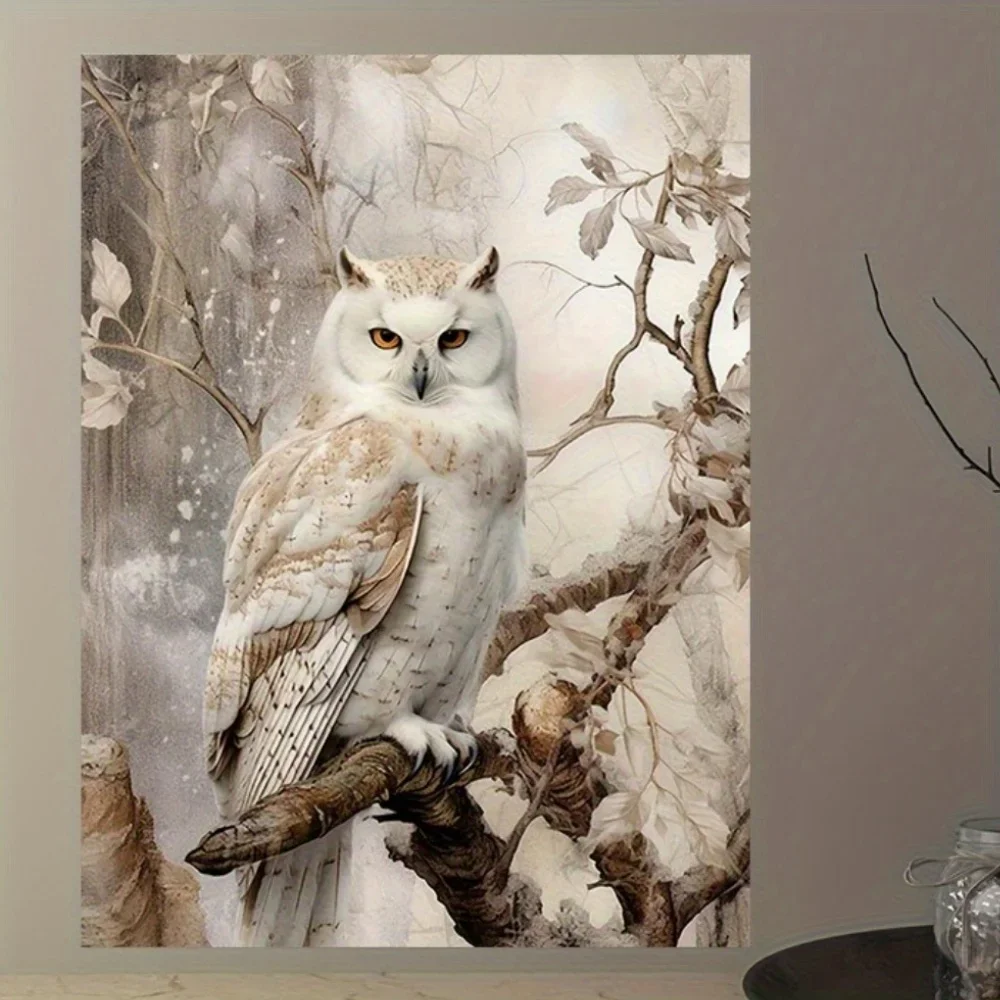 2027 Room Decoration Snowy Night Cat Winter Wonderland Canvas Art Print, Holiday Creative Wall Decor, Suitable for Home Bedro