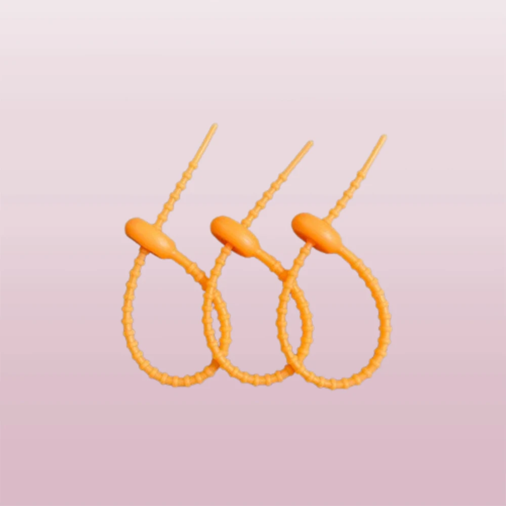 

200Pcs/Lot 6 Color Silicone Reusable Bag Ties Twist Wire Fasten Cable Zip Tie Headset Data Line Universal Magic