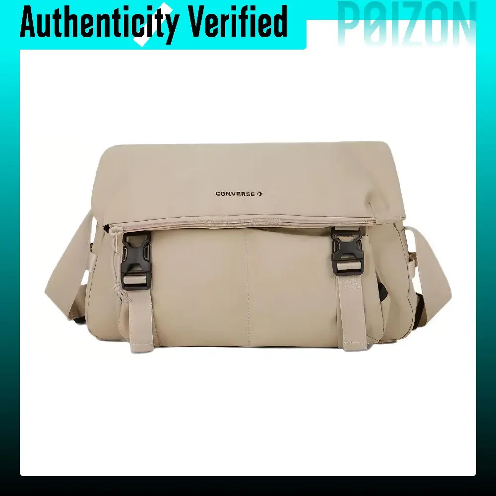 Converse Polyester Messenger Bag, Shoulder Bag, Crossbody Bag Regular Unisex Light Brown 10027969-A01