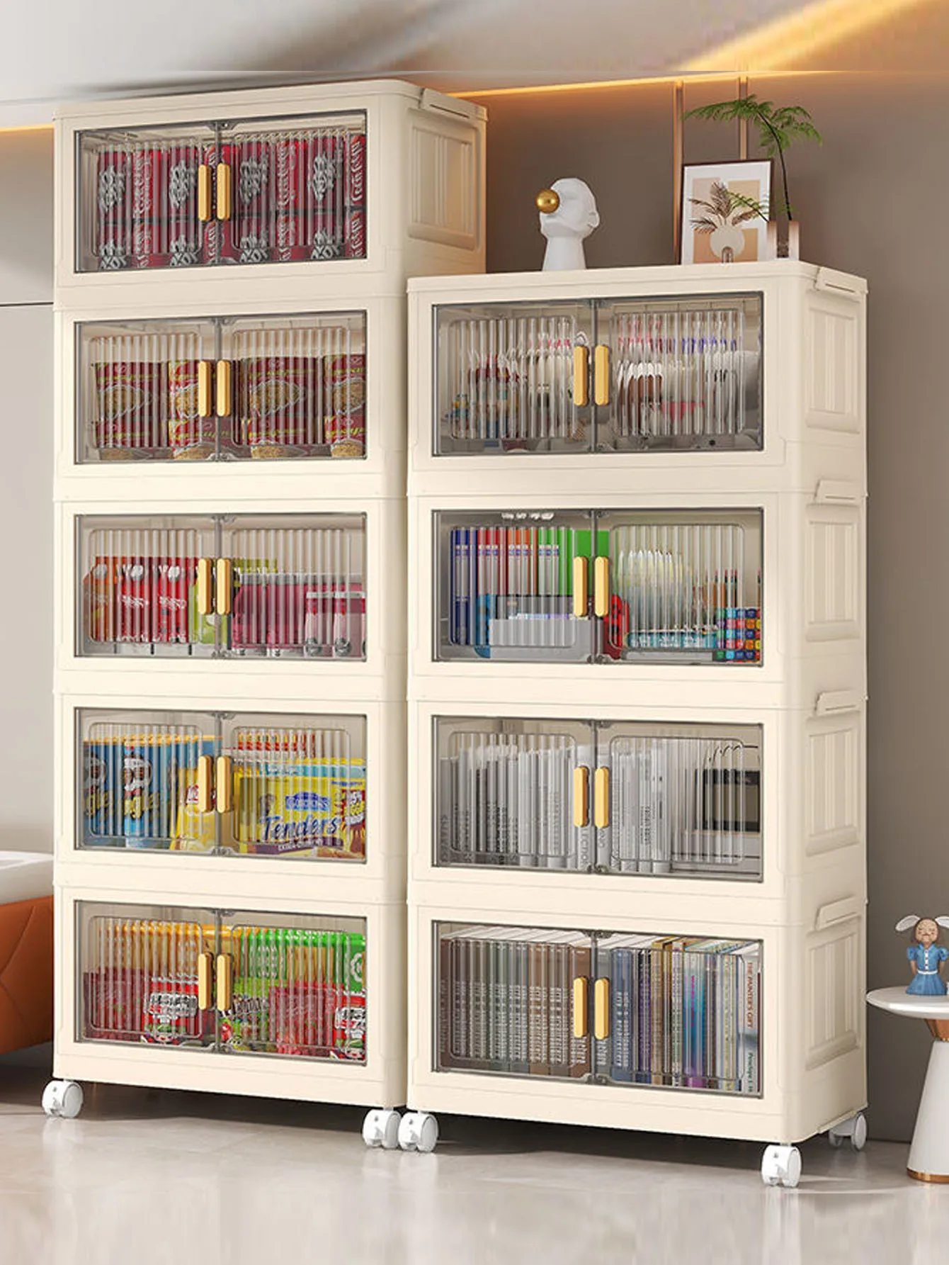 

Multi-Layer Foldable Storage Containers with Clear Window Toy Organizers and Clothing Storage Bags Closet Storage Bins