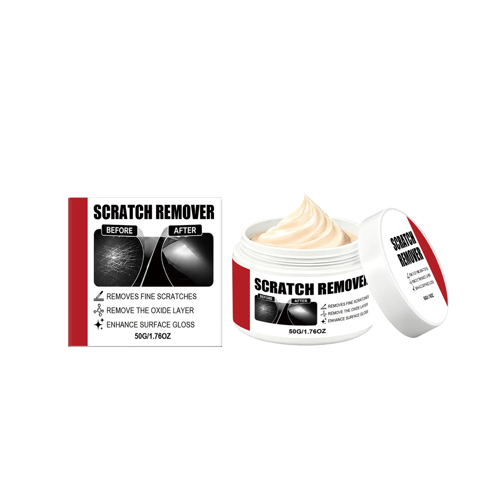 Car Scratch Removal Paste, Light Scratch Fading, Paint Brightening, Home Self Adaptive Car Paint Removal Paste