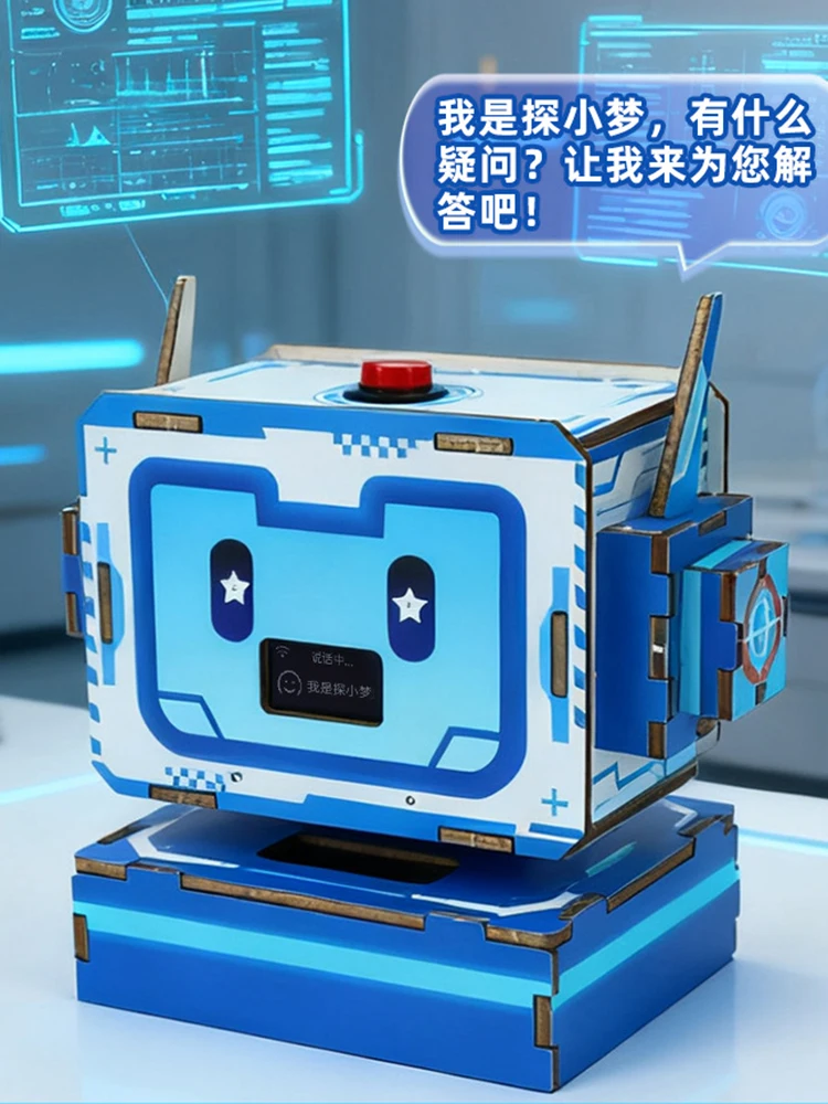 DIY AI Roboter Wissenschaft Bildung Spielzeug handgemachte kleine Erfindung Tech Craft Kit für Grundschüler